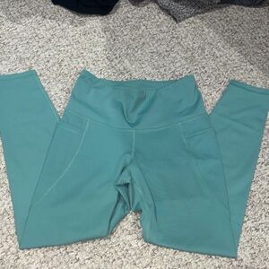 Old Navy Teal High-Waist Leggings with Side Pockets